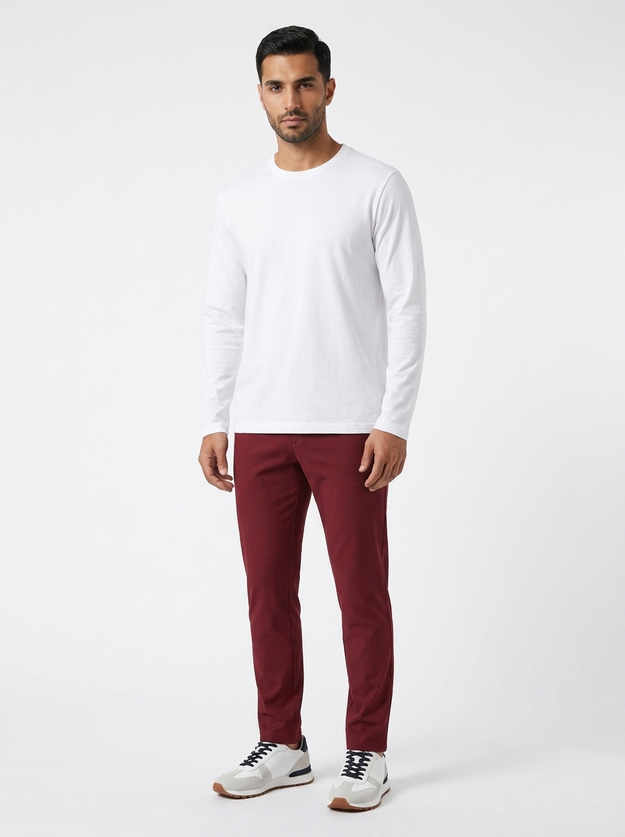 Structural Trouser Burgundy