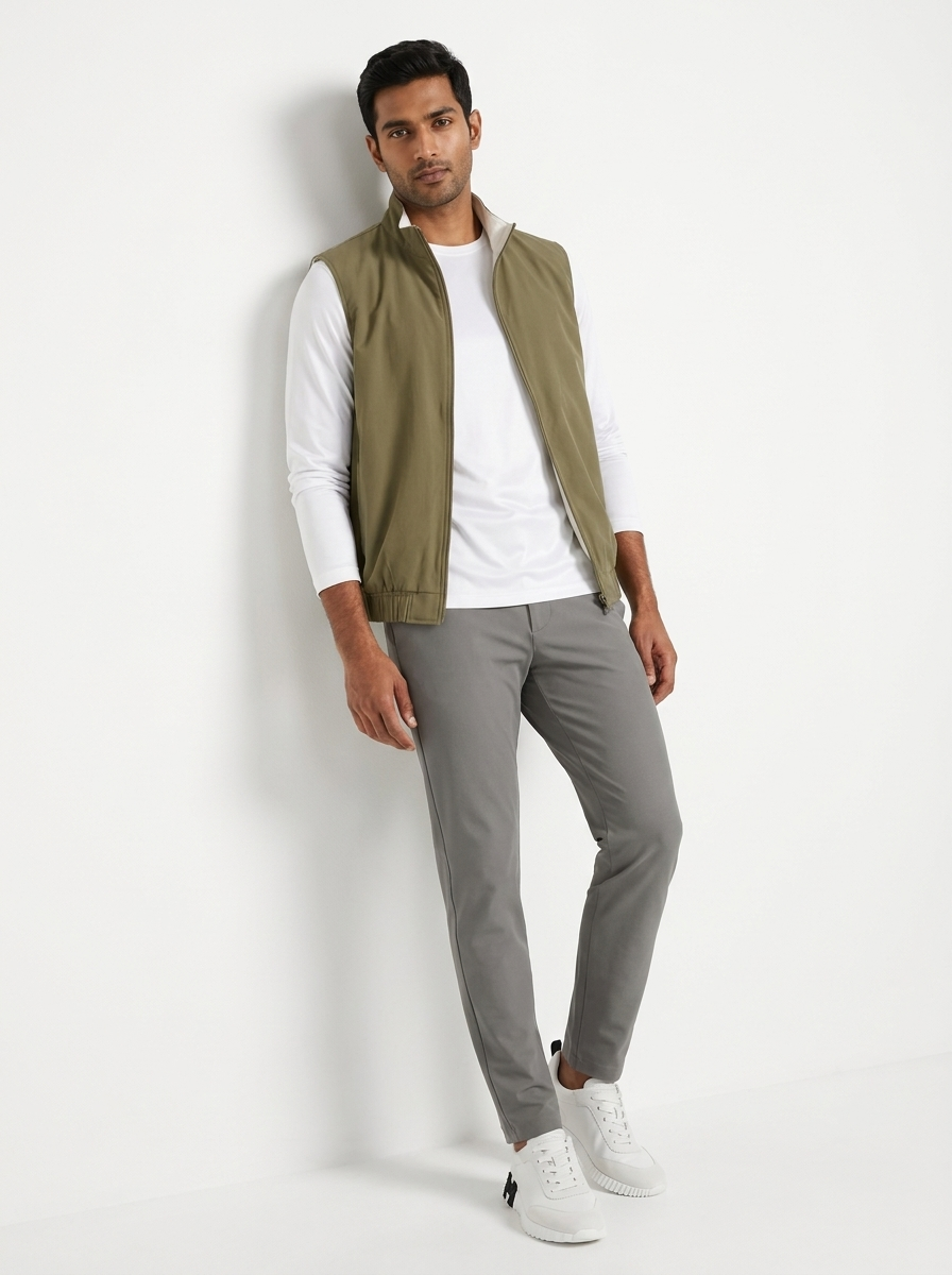 Reversible Gilet Olive